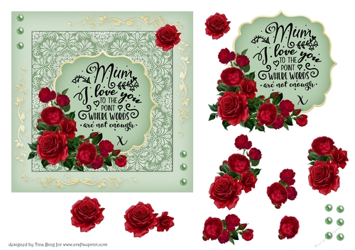 Red roses for mum