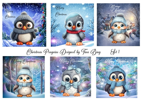 Christmas Penguins set1 