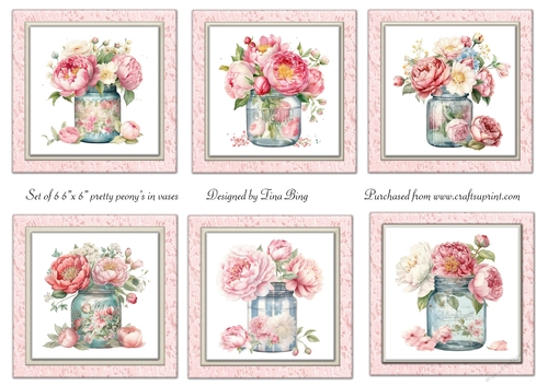 Peonys in vases