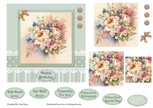 Floral cream bouquet