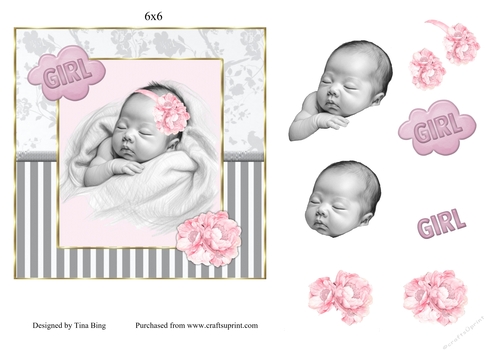 Baby girl drawing