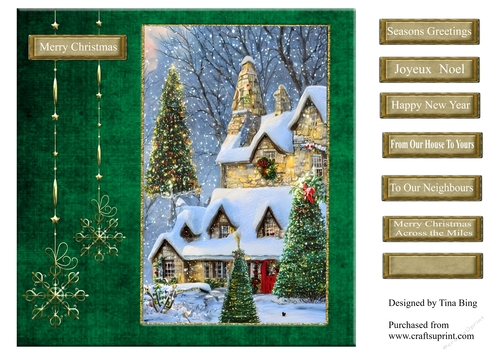Framed Christmas scene 1