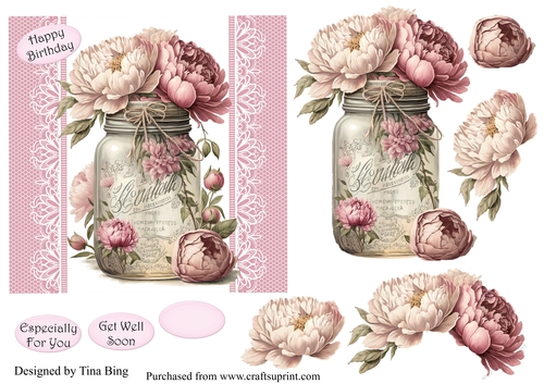 Peony in a jar