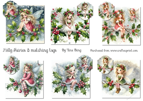 Holly Fairies and tags