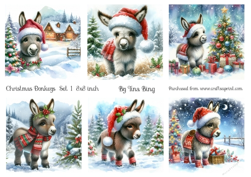 Christmas donkey set 2