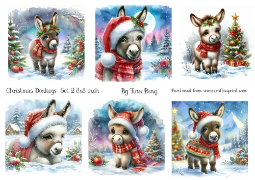 Christmas donkey set 1