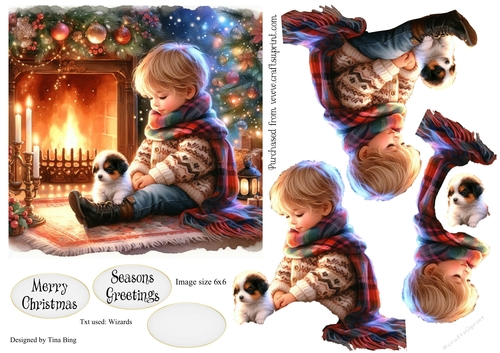 Little boy and puppy 1