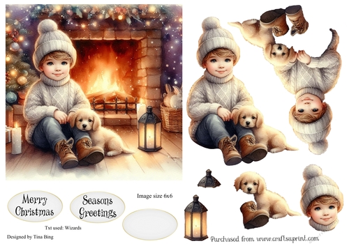 Little boy and puppy 2
