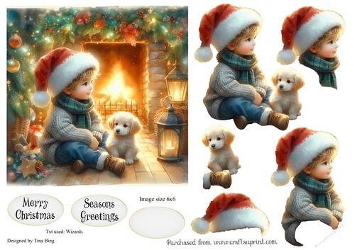 Little boy and puppy 3