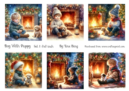 Boy and puppy 1