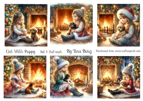Girl with puppy 1