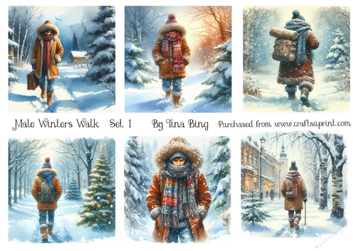 Male winter walk 1