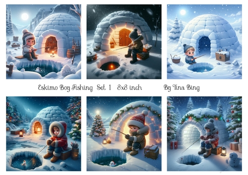 Eskimo Boy fishing set 1