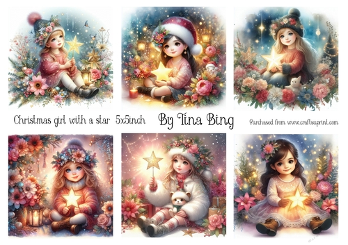 Christmas girl with a star