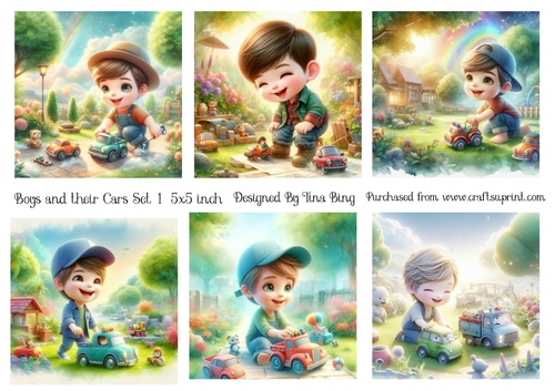 Boy and his cars