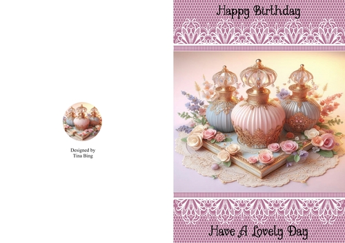 Perfume bottle card