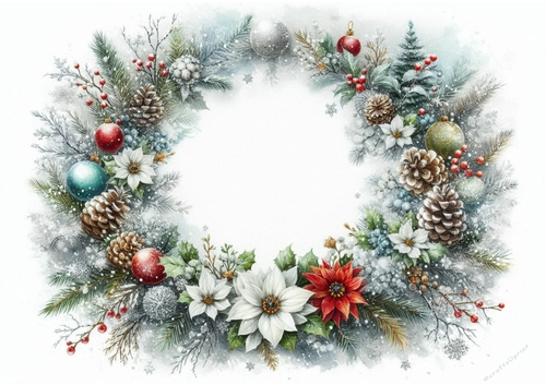 Floral Christmas Scene 4