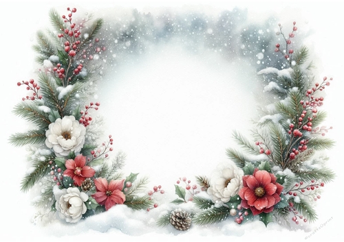 Floral Christmas Scene 8