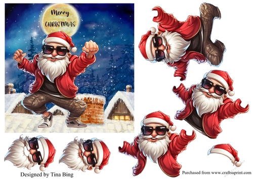 Santa on the roof