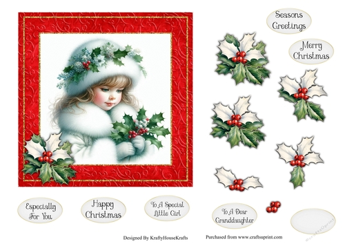 Girl with a holly