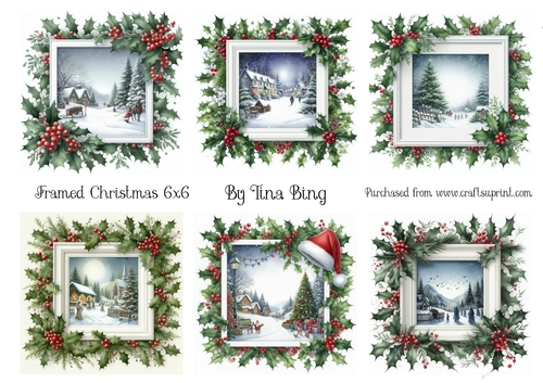 Framed Christmas scene