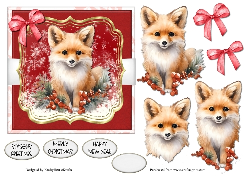 Fox on the snow