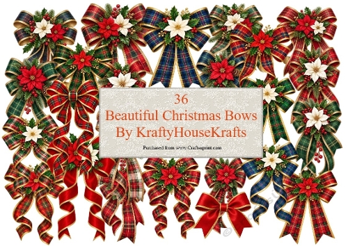 Christmas Bows Set2