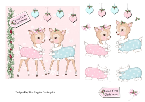 Boy & Girl Twins 1st Christmas
