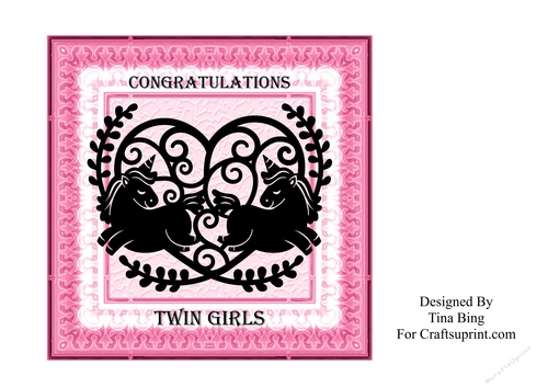 Twin Girls Unicorns