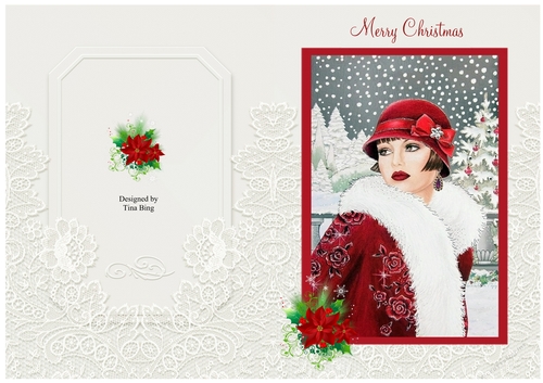 Art Deco  Christmas Lady