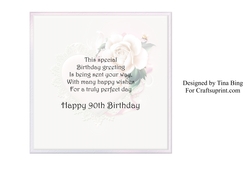 90th Birthday insert