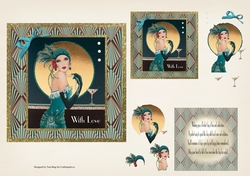Art Deco Cocktail Lady
