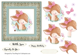 Deer and butterfly