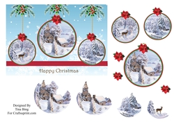 Christmas scenes baubles