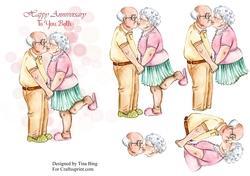 Older couple anniversary