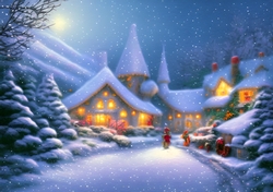 Surrounded by snow