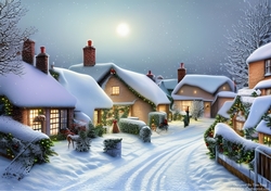 Snowy winter cottages 3