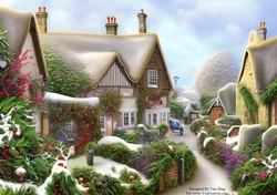 Snowy winter cottages 8