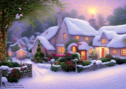 Snowy winter cottages 10
