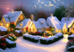 Snowy winter cottages 13