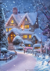Grand House In The Snow