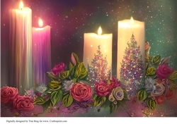 Candles and roses