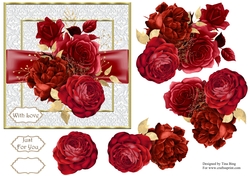 Framed red roses