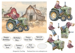 Boy tractor driver