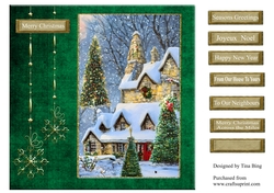 Framed Christmas scene 1