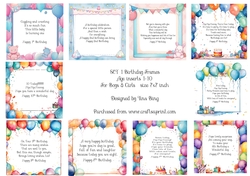 Birthday inserts 1-10 set 1