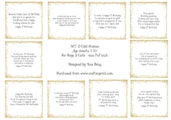 Birthday inserts 1-10 set 2