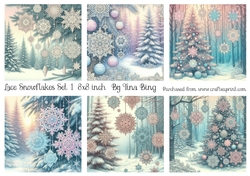 Lace snowflakes set 1