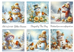 Golden snowmen set 2