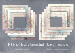 8x8 floral frames